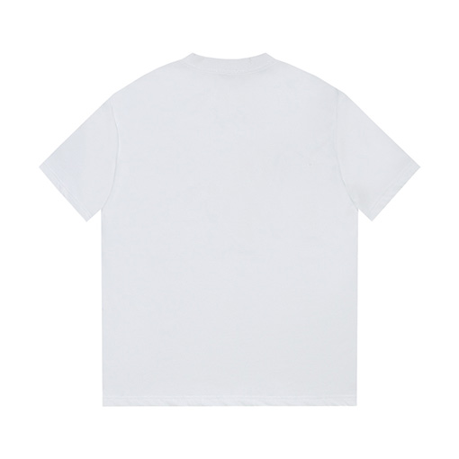 バレンシアガスーパーコピー プリントされた 擦り切れた襟の半袖Tシャツ