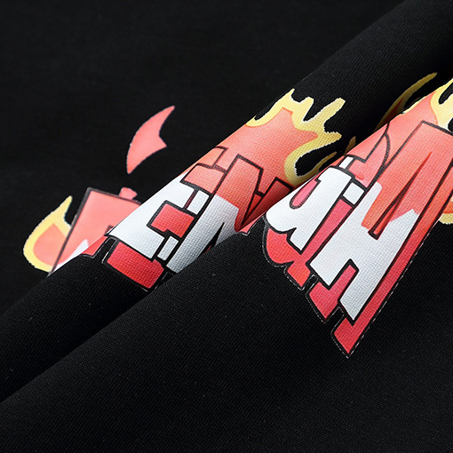 バレンシアガスーパーコピー プリントされた 擦り切れた襟の半袖Tシャツ