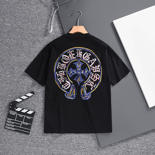 クロムハーツ 新しいファッションラウンドネック半袖Tシャツ