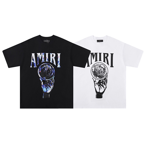 アミリスーパーコピー ラウンドネックTシャツルーズクラシック半袖Tシャツ