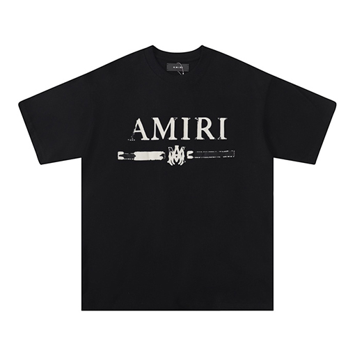 アミリ ハイストリートスタイルとクラシックなクルーネックTシャツ