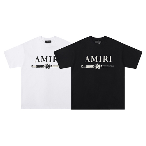アミリ ハイストリートスタイルとクラシックなクルーネックTシャツ