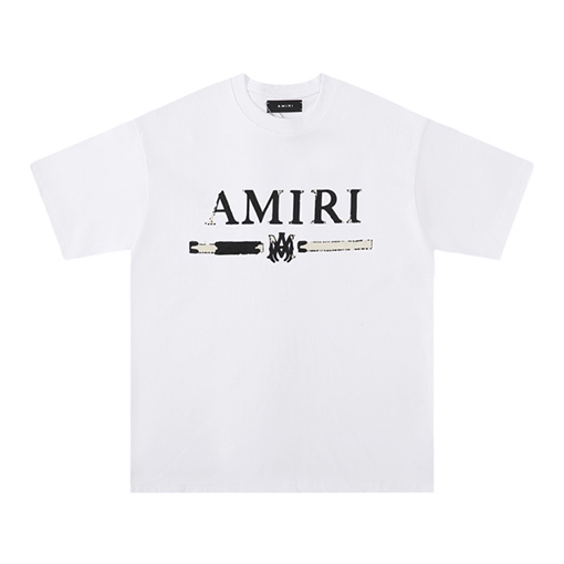 アミリ ハイストリートスタイルとクラシックなクルーネックTシャツ