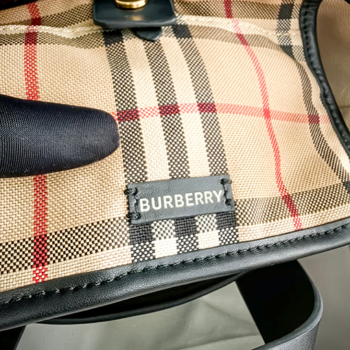 バーバリー キャンバスブレンドバーバリーチェックトートバッグ