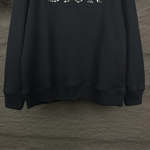 ディオールコピー 新しいパッチロゴ刺繍ファッション文字クルーネックパーカー