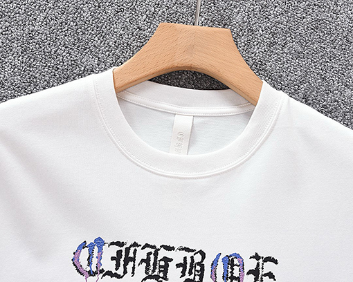 クロムハーツ ダブルガーゼコットンラウンドネック半袖Tシャツ