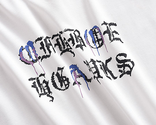 クロムハーツ ダブルガーゼコットンラウンドネック半袖Tシャツ