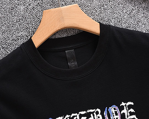 クロムハーツ ダブルガーゼコットンラウンドネック半袖Tシャツ