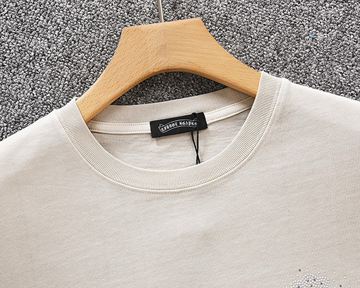 クロムハーツ 重い洗濯ソルト生地クルーネック半袖Tシャツ