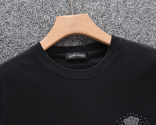 クロムハーツ 重い洗濯ソルト生地クルーネック半袖Tシャツ