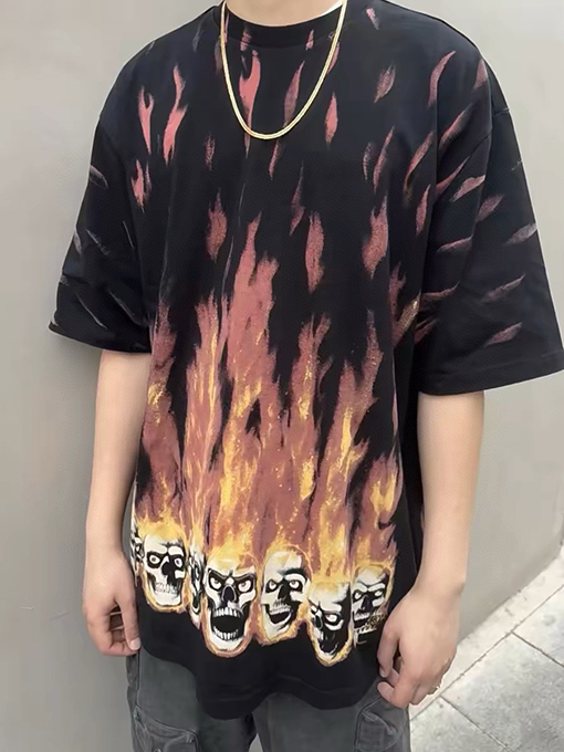 Supreme x MM6 コラボMaison Margiela Liquid BlueマジェラフレイムスカルTEE