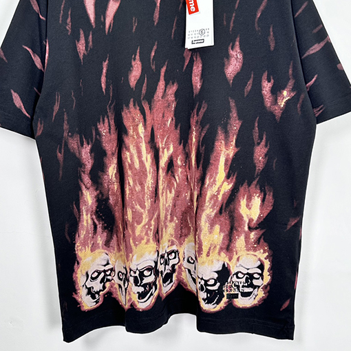 Supreme x MM6 コラボMaison Margiela Liquid BlueマジェラフレイムスカルTEE