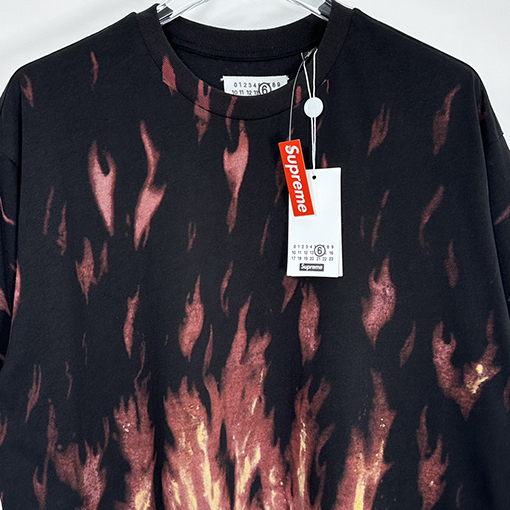 Supreme x MM6 コラボMaison Margiela Liquid BlueマジェラフレイムスカルTEE