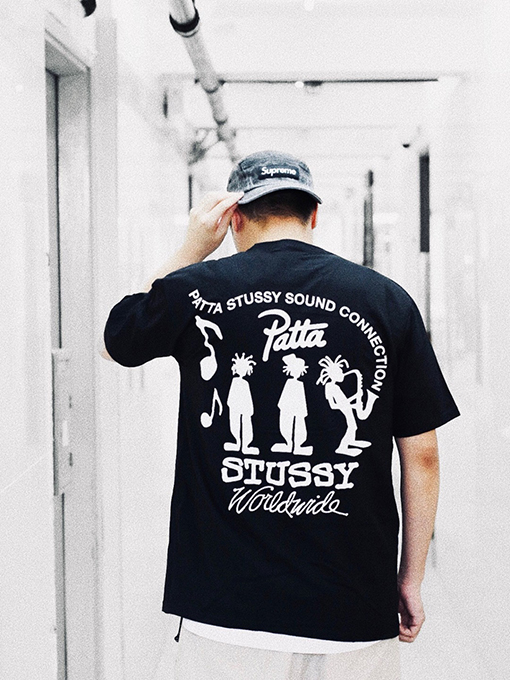 STUSSY X PATTAコラボSS24 TEEミュージシャンTシャツ
