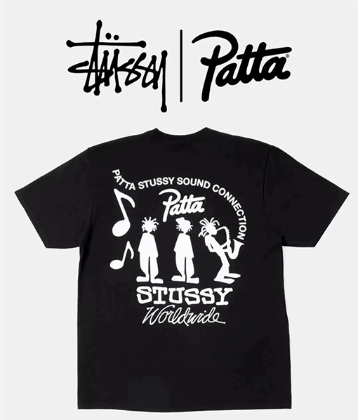 STUSSY X PATTAコラボSS24 TEEミュージシャンTシャツ