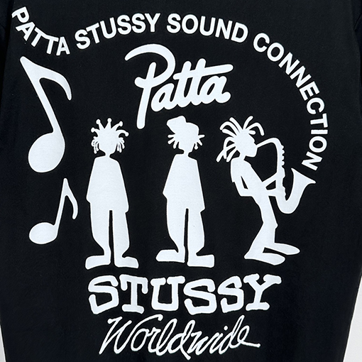 STUSSY X PATTAコラボSS24 TEEミュージシャンTシャツ