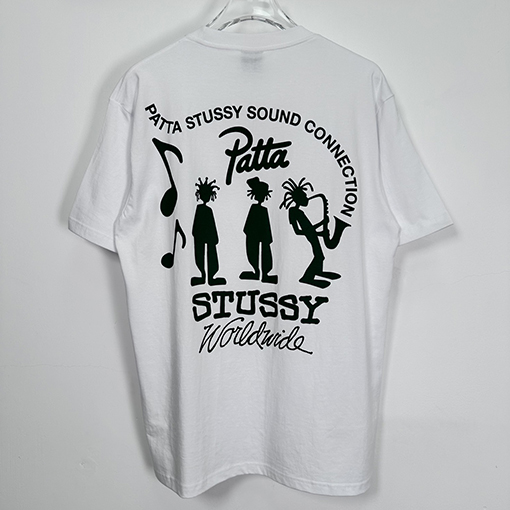STUSSY X PATTAコラボSS24 TEEミュージシャンTシャツ
