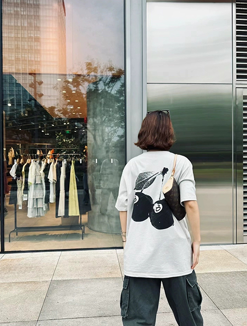 STUSSY SS24 CHERRIES TEEチェリー柄プリントTシャツ