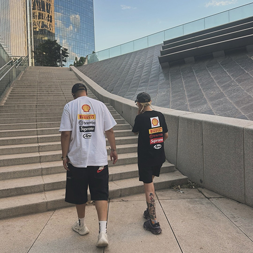 SUPREME X DUCATI SS 24コラボLOGO TEEドゥカティマイクロラベルTシャツ
