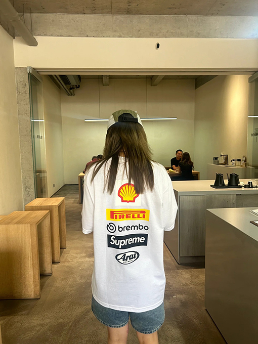 SUPREME X DUCATI SS 24コラボLOGO TEEドゥカティマイクロラベルTシャツ