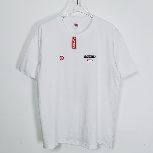 SUPREME X DUCATI SS 24コラボLOGO TEEドゥカティマイクロラベルTシャツ