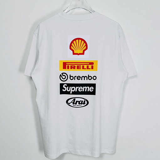 SUPREME X DUCATI SS 24コラボLOGO TEEドゥカティマイクロラベルTシャツ
