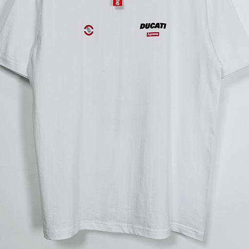 SUPREME X DUCATI SS 24コラボLOGO TEEドゥカティマイクロラベルTシャツ
