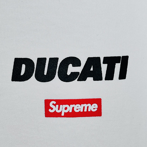 SUPREME X DUCATI SS 24コラボLOGO TEEドゥカティマイクロラベルTシャツ