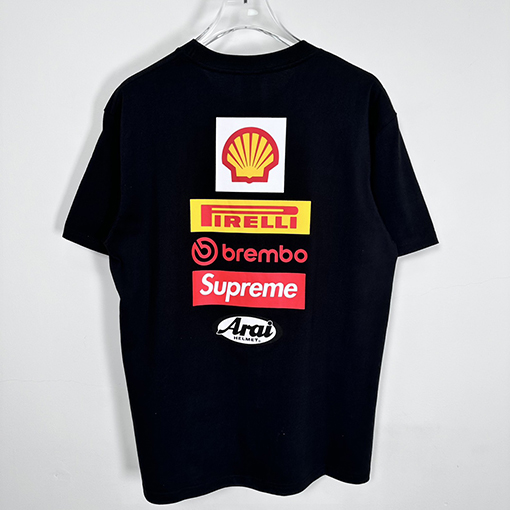 SUPREME X DUCATI SS 24コラボLOGO TEEドゥカティマイクロラベルTシャツ