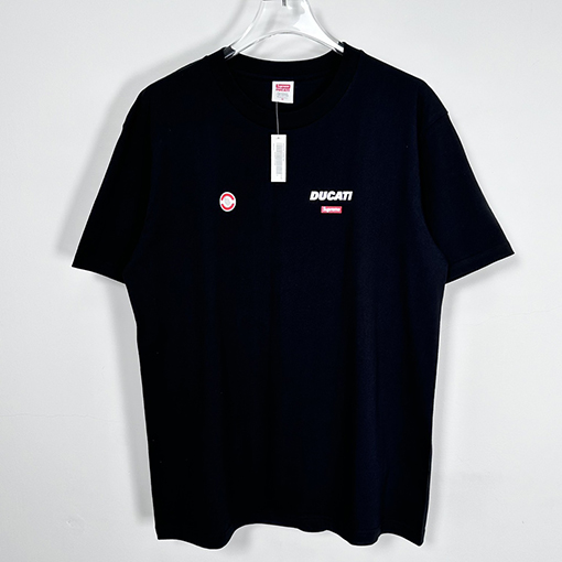 SUPREME X DUCATI SS 24コラボLOGO TEEドゥカティマイクロラベルTシャツ