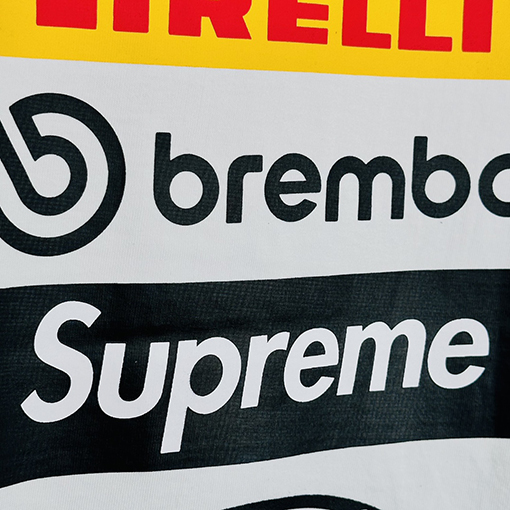 SUPREME X DUCATI SS 24コラボLOGO TEEドゥカティマイクロラベルTシャツ
