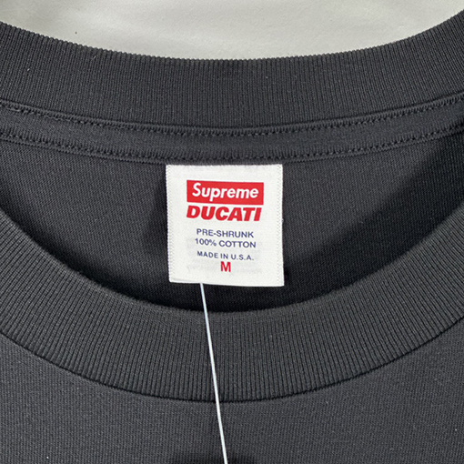 SUPREME X DUCATI SS 24コラボLOGO TEEドゥカティマイクロラベルTシャツ