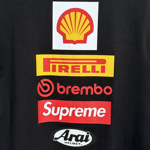 SUPREME X DUCATI SS 24コラボLOGO TEEドゥカティマイクロラベルTシャツ