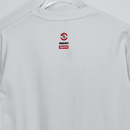 SUPREME X DUCATIコラボSS 24 BIKE TEEバイクレーサープリントTシャツ