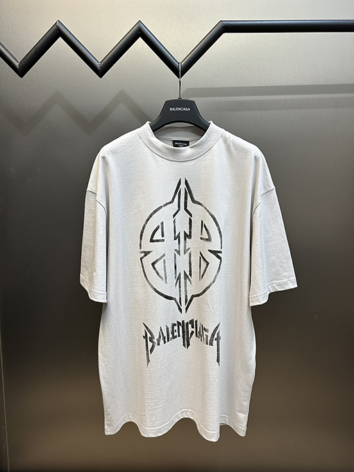 バレンシアガ  落書き古いBBファッション半袖Tシャツ