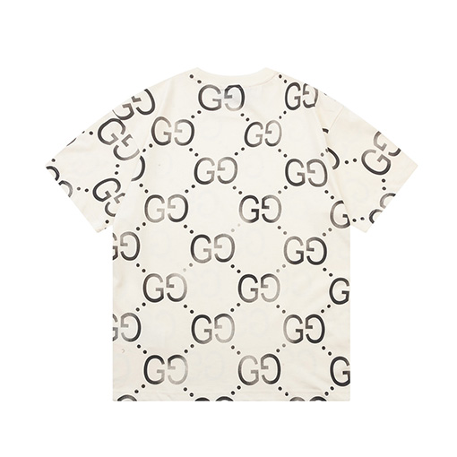 グッチ フルプリント大花柄アルファベットロゴ半袖Tシャツ