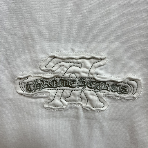 クロムハーツ マークが揃ったレザーロゴ発泡半袖Tシャツ