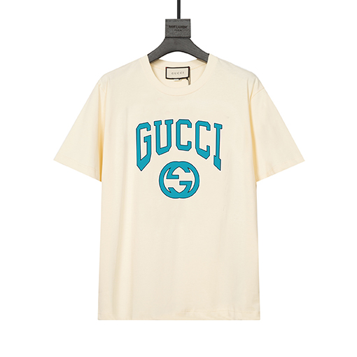 グッチコピー コットンプリント柄半袖Tシャツ