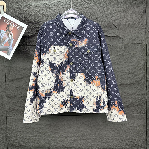 ルイヴィトン 新しいフルプリントロゴカップルデニムジャケット