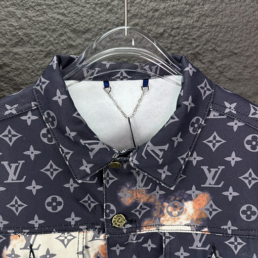 ルイヴィトン 新しいフルプリントロゴカップルデニムジャケット