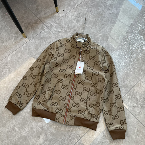 グッチ  フルプリントロゴ モノグラム クラシックコート