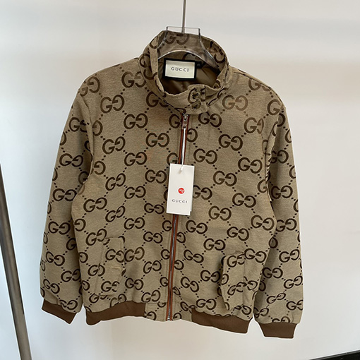 グッチ  フルプリントロゴ モノグラム クラシックコート