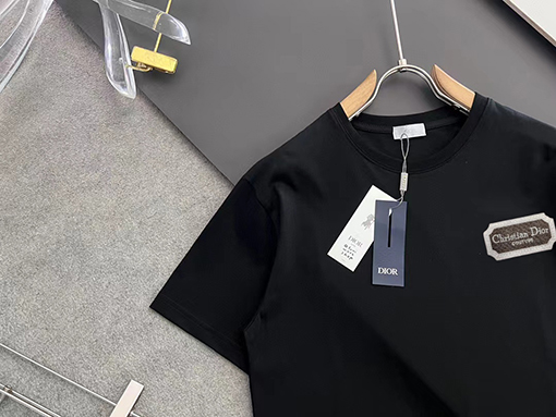 ディオールスーパーコピー 新しい手作りロゴ半袖Tシャツ