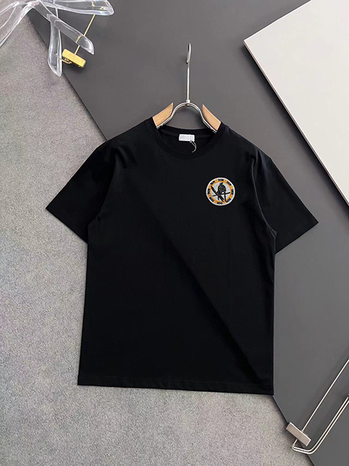 ディオール クラシックボタン手縫いカスタムロゴ半袖tシャツ
