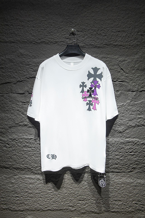 クロムハーツコピー BROTHER白墨プリントクルーネックTシャツ