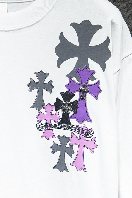 クロムハーツコピー BROTHER白墨プリントクルーネックTシャツ