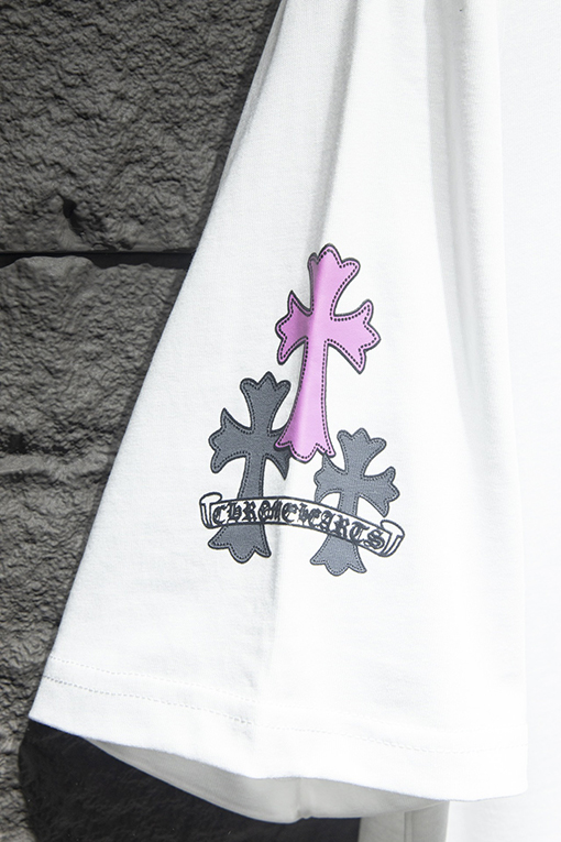 クロムハーツコピー BROTHER白墨プリントクルーネックTシャツ