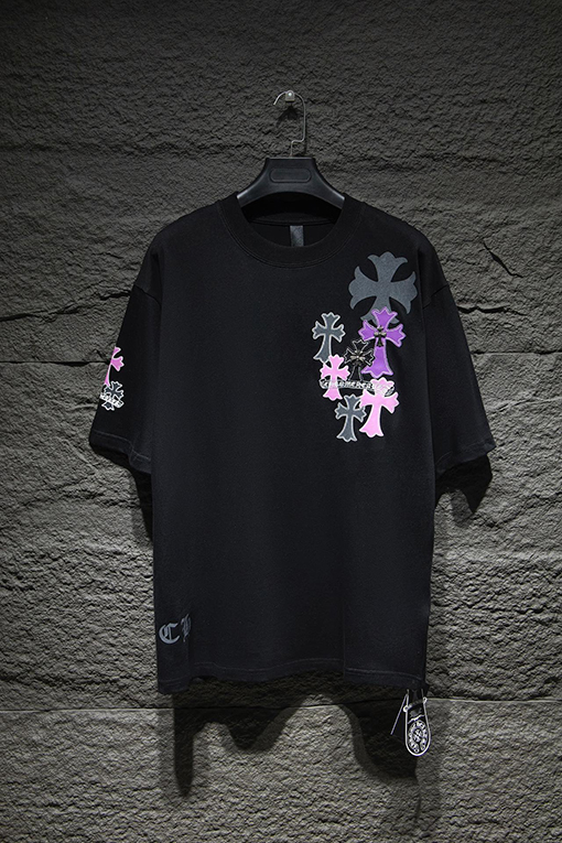 クロムハーツコピー BROTHER白墨プリントクルーネックTシャツ