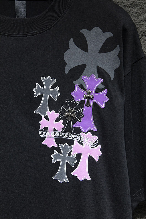 クロムハーツコピー BROTHER白墨プリントクルーネックTシャツ