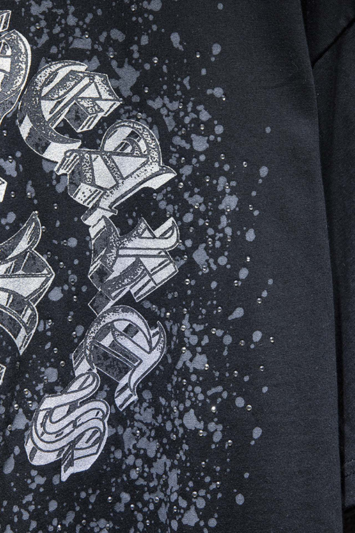 クロムハーツ オーストリアのラインストーンホットダイヤモンドプリント半袖Tシャツ